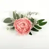 Explosiones de comercio exterior exquisita simulación flor de pastel rosa champán rosa peonía decoración boda fiesta pastel flores artificiales