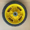 Gran Venta Ruedas de Goma Huecas para Cortacésped de 7 Pulgadas Carrito Aspersor Manual de Jardín Ruedas Giratorias con Núcleo de Plástico Ruedas para Carrito de Empuje y Tracción