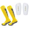 Calcetines de Fútbol de Fondo de Toalla de Venta Caliente Transfronteriza Combinación de Espinilleras de Fútbol Juego de Dos Piezas Equipo de Protección de Fútbol Profesional Venta al por Mayor Personalizada