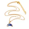 Amazon Cross-border Pedra de Cristal Natural Borda Galvanizada Pingente de Lua Colar de Moda Personalizado Colar de Lua