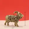 Adornos de Cabra Líder de Latón Doce Animales del Zodíaco Oveja Adornos de Escritorio para el Hogar y la Oficina Adornos de Mascota de Té de Oveja Artesanías