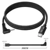Cable de carga para portátil Tipo-C a redondo cuadrado línea de carga rápida PD para varias marcas de computadora cargador de 100W