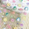 Pegatinas lindas para uñas con relieve de Pikachu de Pokémon estilo japonés, pegatinas de uñas de Pokémon, accesorios de arte de uñas 3D impermeables