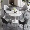 Mesas y Sillas de Ocio Modernas Minimalistas de Lujo Ligero de Moda para Vestíbulo de Oficina, Sala de Recepción, Sala de Reuniones, Balcón de Casa, Mesa y Sillas de Comedor
