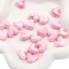 Contas de coração de amor banhadas a acrílico Mabei simples, pulseira artesanal faça você mesmo, corrente para celular, acessórios de joias