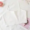 Venta Caliente de Verano Chaleco Pequeño para Período de Desarrollo de Niñas de 7 a 14 Años Adolescente Doble Capa Versátil Chaleco Bandeau de Algodón Puro Ropa Interior