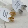 Nuevos Pendientes de Moda Retro Trenzados de Cable Pendientes de Aro Pendientes para Mujer Elegantes Lujo Ligero Versátiles Diseño Único Pendientes al por Mayor