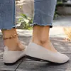 Zapatos de Mujer Talla Grande 2025 Nuevo Estilo Zapatos de Mujer Primavera y Otoño Estilo Coreano Punta Fina Zapatos Planos Bajos Mocasines Slip-On Venta al por Mayor de Zapatos de Mujer