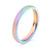 Anillo de Acero Inoxidable Acero de Titanio Color Arena Perlada Multicolor Esmerilado Simple Personalizado de 4 mm Transfronterizo Europeo y Americano Amazon para Mujer