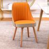 Silla de comedor nórdica de madera maciza, moderna y sencilla, para el hogar, para apartamento pequeño, estilo crema, con mesa y silla, respaldo suave y taburete.
