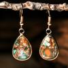 Aretes de Piedra Emperador Gota de Agua Nueva de Amazon Aretes Vintage Aretes para Mujer Joyería de Lujo Ligero de Alta Gama Otoño e Invierno