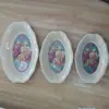 Nuevos Cuencos y Platos de Melamina con Estampado de Oriente Medio Africano de Plástico Color Caqui 14 15" 19 pulgadas Tipo Cintura de Barco Asimétricos con Encaje