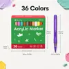 Set de Marcadores Acrílicos de Punta Suave de Líquido Directo Transfronterizo con Gran Volumen de Tinta, Secado Rápido, No Destiñe, Específicamente para Estudiantes de Arte
