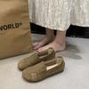 Sapatos de feijão baixos 2025 novos sapatos foscos antiderrapantes casuais antiderrapantes sola macia sapatos de trabalho femininos sem cadarço para mãe