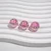 Cuentas Redondas de Color UV Incrustadas con Circonita Luminosa Cuentas Sueltas Cuentas Espaciadoras Bolsa Colgante Cadena para Teléfono Móvil Pulsera Accesorios para Joyería DIY