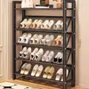 Sapateira ultrafina multi-camadas para entrada de casa, armário de sapatos pequeno e estreito, prateleira de armazenamento, dormitório, pequeno e simples, artefato de armazenamento de sapatos