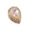 Oval gota de agua garra de nido de pájaro hebilla de cristal de diamante hebilla de cristal garra de cobre moca cosido a mano Diamante cuentas sueltas accesorios de joyería diy