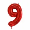 Versión Americana Globo Digital de Película de Aluminio de 32 pulgadas Empaquetado Individualmente Decoración de Fiesta de Cumpleaños Arreglo Globo Inflable de Papel de Aluminio Degradado