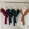 Hilo de mecha suave y esponjoso combinado con un chal de punto con capucha de color liso, estilo coreano, prenda exterior sencilla para habitaciones con aire acondicionado