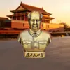 Em estoque na origem: Busto de bronze estilo antigo do Presidente Mao Zedong, cabeça da Ilha Laranja, ornamento comemorativo de liga para casa