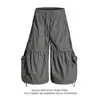 Comércio Transfronteiriço Calças Casuais Femininas Xiaoguwan Calças Plissadas Masculinas Cintura Elástica Retro Calças Cropped Florais Nova Roupa Casual Estilo Americano