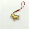 Oro Puro 999 Serie del Año del Caballo, Llavero Hazte Rico Inmediatamente, Colgante para Teléfono Móvil, Felicitaciones de Año Nuevo, Regalo de Tienda de Oro para Transmisión en Vivo