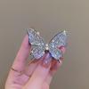 Gran mariposa con destellos, horquilla de diamante, clip lateral para flequillo, clip en la parte posterior, accesorios para el cabello, horquilla con clip superior para mujer, tocado simple de celebridad de Internet.