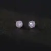 Pendientes de Plata Pura S999 con Circonita de Corte Fuego Artificial Brillante Color Dopamina Diseño Suave Único Pendientes al por Mayor