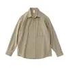 Camisa retro de listras verticais estilo japonês, manga longa, para homens e adolescentes, de alta qualidade, corte solto, versátil, camisa casual para o trabalho