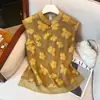 Nuevo Estilo Chino Estilo Nacional Top Seda Seda de Morera Cuello Alto Sin Mangas Camisa Retro Botón de Solapa Oblicua Bordada Camisa Mujer Verano