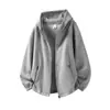 Jaqueta masculina grossa com forro de fleece para o inverno, estilo americano, nova blusa de moletom com capuz e zíper de gola alta da moda masculina