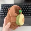 Celebridad de internet lindo capibara capibara colgante peluche juguete muñeca bolsa colgante llavero Muñeca Muñeca