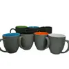 Taza de Cerámica con Puntos en Spray Mate, Sencilla y de Aspecto Elegante, Vaso de Agua con Forma de Tambor, Taza de Café para Oficina, Se Puede Imprimir con Logo