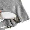 Saia Cinza Estilo Novo 2027 para Mulheres, Saia de Verão Anti-Exposição com Babados, Saia Curta Versátil e Fashion de Cintura Alta em Linha A