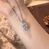 Pingente Natural de Jade Gelo Alto Feijão Fu Inlaid com Ovo de Pombo Novo Estilo Chinês Temperamento de Luxo Leve Banhado a Prata Inlaid com Buda
