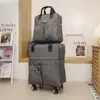 Bolsa con ruedas bolsa de viaje gran capacidad portátil bolsa de equipaje para distancias cortas para mujer ligera plegable para cabina funda blanda mochila simple