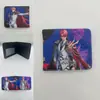 Periférico de Anime I Actualicé la Cartera Corta Solo Monstruo No. Billetera Monedero Plegable a la Mitad de Cuero PU con Estampado de 8 Colores