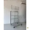 Estantería Galvanizada Multicapa Móvil Plegable Estantería de Carga Estantería de Secado Carrito de Rotación de Materiales para Taller Estantería de Secado Estantería de Almacenamiento