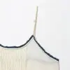 Top de Tirantes Camisola de Moda Callejera Femenina Europea y Americana Transfronteriza Nuevo Otoño 2025 con Ribete en Contraste