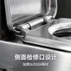 Tapa de inodoro de acero inoxidable 304, a prueba de heladas, adecuada para bares, KTVs y baños públicos móviles; también funciona como un inodoro de descarga y presenta un diseño a prueba de olores