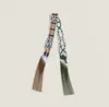 Bufanda con Borla Redonda 130*5 cm, Bufanda de Sarga de Seda Artificial, Cinta para el Cuello de Moda y Versátil, Lazo para Bolso