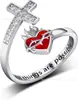 Anillo de Corazón Cruzado de Plata de Ley S925 Más Vendido Transfronterizo Moda para Mujer Zirconia Cúbica Completa de Diamante Anillo Abierto Estilo Europeo y Americano