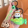 Chaveiro fofo criativo com panda da sorte, chaveiro de desenho animado para carro, pingente, bolsa requintada, acessórios para pendurar para homens e mulheres