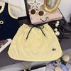 Conjunto de Verano para Niñas Bebé Elegante Infantil Moderno Versión Coreana Moda Chaleco con Bloques de Color con Letras Falda Corta Deportiva Pantalones