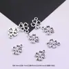 Varios colgantes antiguos de aleación de plata con forma de hoja hueca, accesorios para pulseras y collares hechos a mano para DIY, materiales y componentes para joyería