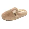Pantuflas peludas cálidas Baotou 2026 para mujer, de meter, medias pantuflas de otoño e invierno para uso exterior, nuevas pantuflas de algodón de moda