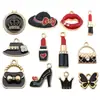 1 Set de Accesorios para Joyería DIY para Mujeres: Serie de Moda Zapatos de Tacón Alto, Sombreros, Collares, Pulseras, Aretes y Materiales para Colgantes