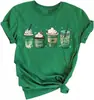 Calle. Camiseta Base Cómoda de Verano Casual de Manga Corta Trendy de Comercio Exterior para el Día de San Patricio