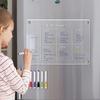 TYU053 Cuaderno de notas con planificador semanal, acrílico transparente, magnético tridimensional, borrable, adhesivo magnético para refrigerador