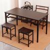 Mesa de Té Pequeña y Combinación de Sillas Mesa Grande de Tablero Kung Fu Mesa de Té Integrada Balcón de Casa Madera Maciza Nuevo Estilo Chino Escritorio de Oficina